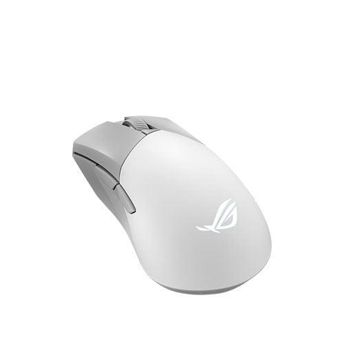 Asus ROG Gladius III Wireless/Bluetooth/USB Aimpoint Gaming Mouse, 36000 DPI, Swappable Switches, 0 Click Latency, RGB, Mouse Grip Tape, White - X-Case.co.uk Ltd