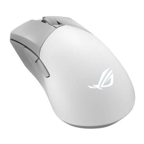 Asus ROG Gladius III Wireless/Bluetooth/USB Aimpoint Gaming Mouse, 36000 DPI, Swappable Switches, 0 Click Latency, RGB, Mouse Grip Tape, White - X-Case.co.uk Ltd