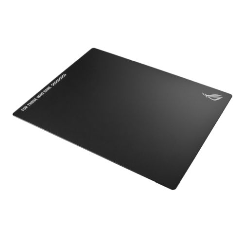 Asus ROG MOONSTONE ACE L Tempered Glass Mouse Pad, Anti-slip Silicone Base, 500 x 400 x 4 mm, Black - X-Case.co.uk Ltd