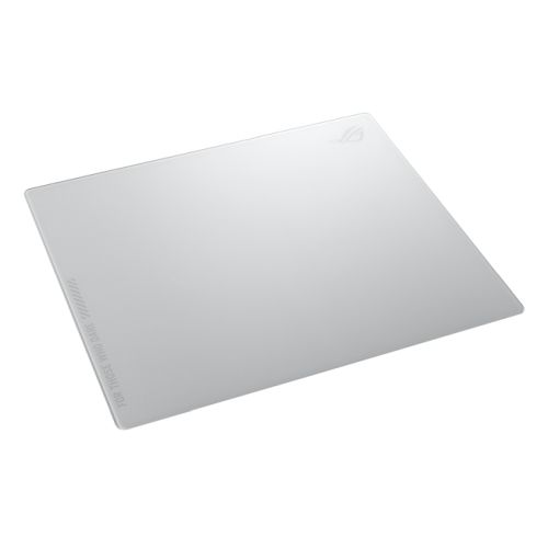 Asus ROG MOONSTONE ACE L Tempered Glass Mouse Pad, Anti-slip Silicone Base, 500 x 400 x 4 mm, White - X-Case.co.uk Ltd