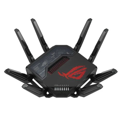 Asus ROG Rapture GT-BE98 BE25000 Quad-Band Wi-Fi 7 Gaming Router, 2x 10G Ports, 2.5G WAN, Game Acceleration, AiMesh, RGB Lighting - X-Case