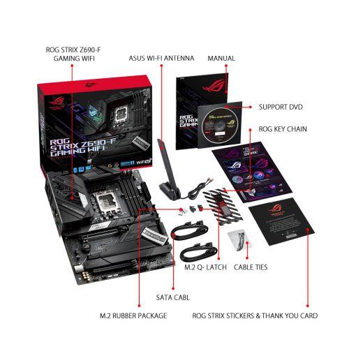 Asus ROG STRIX Z690-F GAMING WIFI, Intel Z690, 1700, ATX, 4 DDR5, HDMI, DP, Wi-Fi, 2.5G LAN, PCIe5, RGB, 4x M.2 - X-Case.co.uk Ltd