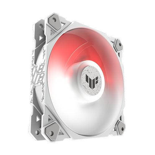Asus TUF Gaming TF120 ARGB 12cm PWM Case Fan, Fluid Dynamic Bearing, Double-layer LED Array, Up to 1900 RPM, White Edition - X-Case.co.uk Ltd