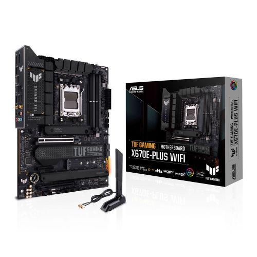 Asus TUF GAMING X670E-PLUS WIFI, AMD X670, AM5, ATX, 4 DDR5, HDMI, DP, Wi-Fi 6E, 2.5G LAN, PCIe5, RGB, 4x M.2 - X-Case.co.uk Ltd