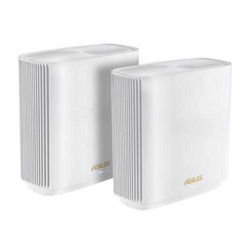 Asus (ZenWiFi AX XT8 V2) AX6600 Wireless Tri-Band Cable Wi-Fi 6 Routers, 2 Pack, USB 3.1 Gen1, 2.5G WAN, AiMesh Tech, White - X-Case.co.uk Ltd
