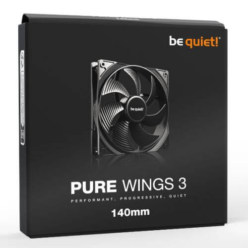 Be Quiet! BL107 Pure Wings 3 14cm Case Fan, Rifle Bearing, Black, 1200 RPM, Ultra Quiet - X-Case.co.uk Ltd