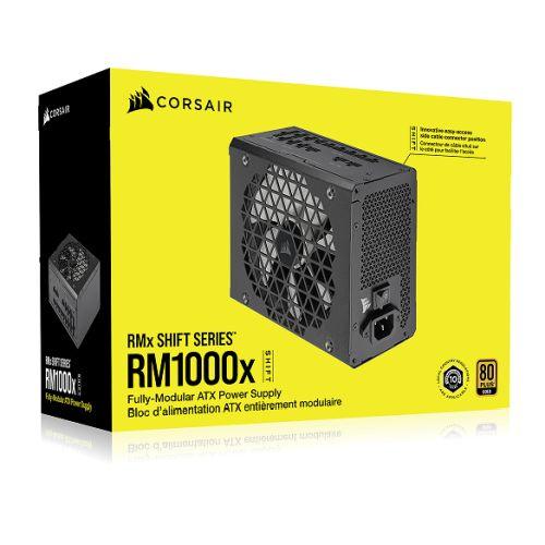 Corsair 1000W RMx SHIFT Series RM1000x PSU, Fluid Dynamic Fan, Fully Modular, 80+ Gold, ATX 3.0, PCIe 5.0 12VHPWR, 10 Year Warranty - X-Case.co.uk Ltd