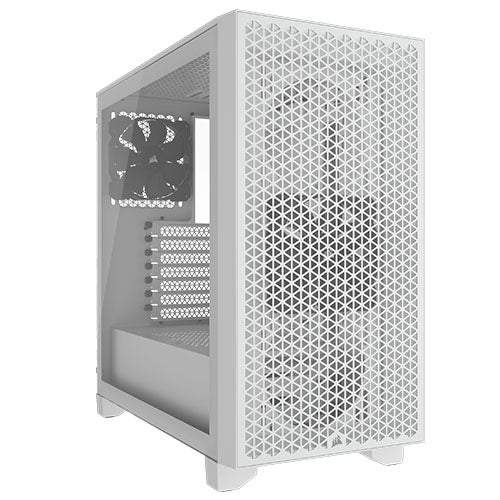 Corsair 3000D Airflow Gaming Case w/ Glass Window, ATX, 2x SP120 Fans, GPU Cooling, 4-Slot GPU Support, High-Airflow Front, White - X-Case.co.uk Ltd