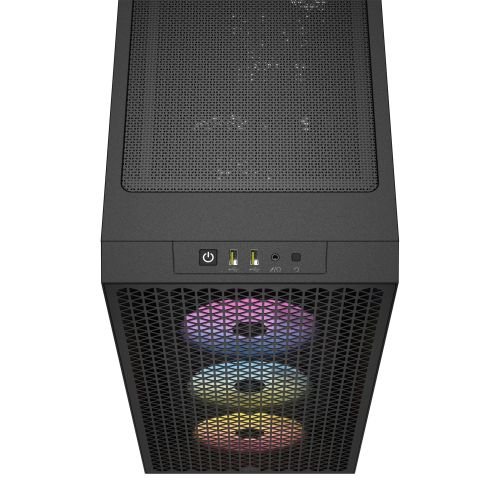 Corsair 3000D RGB Airflow Gaming Case w/ Glass Window, ATX, 3x AR120 RGB Fans, GPU Cooling, 3-Slot GPU Support, High-Airflow Front, Black - X-Case.co.uk Ltd