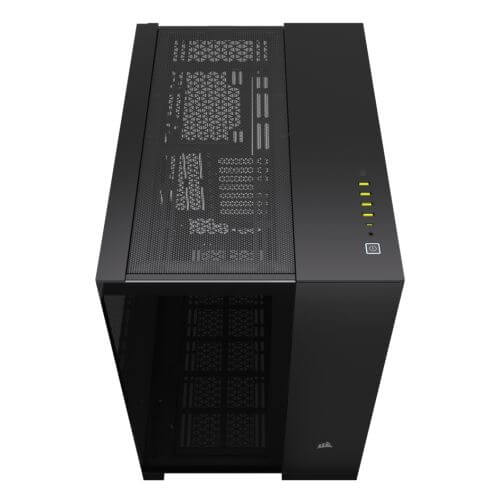 Corsair 6500X Dual Chamber Gaming Case w/ Glass Side & Front, ATX, No Fans Inc., Mesh Panels, USB-C, Black - X-Case