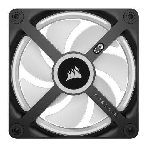 Corsair iCUE LINK QX120 12cm PWM RGB Case Fan, 34 RGB LEDs, Magnetic Dome Bearing, 2400 RPM, Black, Single Fan Expansion Kit - X-Case.co.uk Ltd