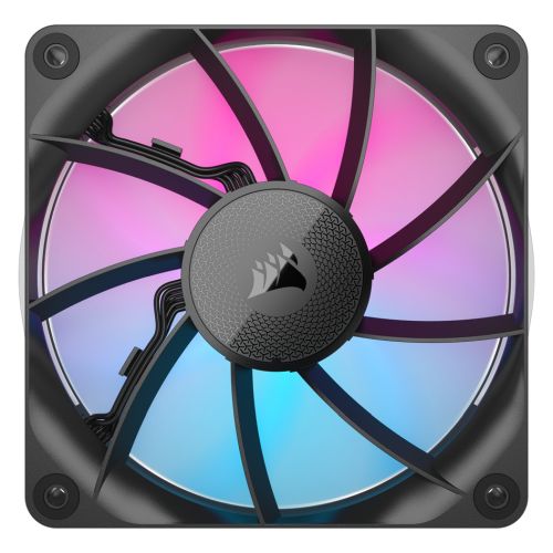 Corsair iCUE LINK RX120 RGB 12cm PWM Case Fan, 8 ARGB LEDs, Magnetic Dome Bearing, 2100 RPM, Black, Single Fan Expansion Kit - X-Case