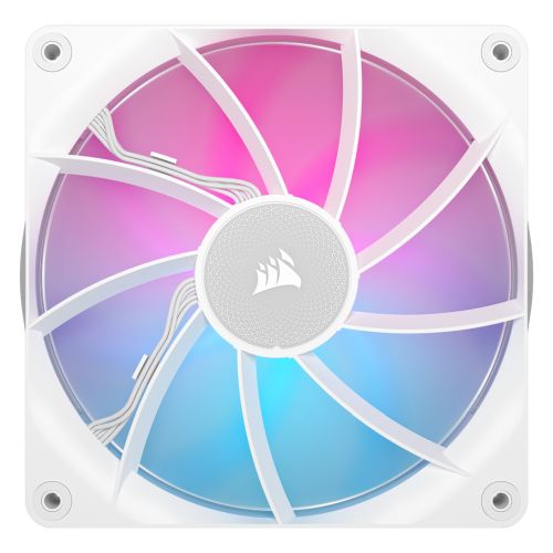 Corsair iCUE LINK RX140 RGB 14cm PWM Case Fan, 8 ARGB LEDs, Magnetic Dome Bearing, 1700 RPM, White, Single Fan Expansion Kit - X-Case