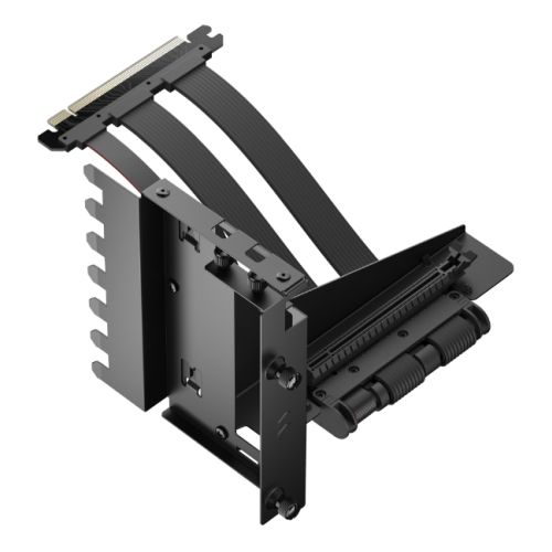 Fractal Design Flex 2 Vertical GPU Bracket with 195mm PCIe 4.0 Riser Cable, Black - X-Case.co.uk Ltd