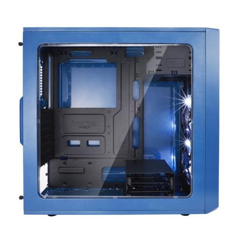 Fractal Design Focus G (Petrol Blue) Gaming Case w/ Clear Window, ATX, 2 White LED Fans, Kensington Bracket, Filtered Front, Top & Base Air Intakes - X-Case.co.uk Ltd