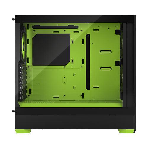 Fractal Design Pop Air RGB (Green Core TG) Gaming Case w/ Clear Glass Window, ATX, Hexagonal Mesh Front, Green Interior/Accents, 3 RGB Fans & ARGB Controller - X-Case.co.uk Ltd