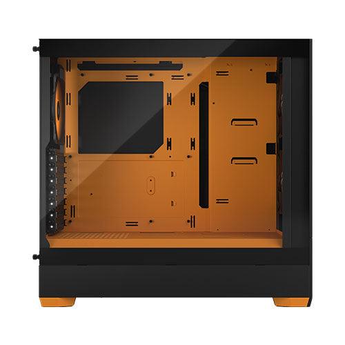 Fractal Design Pop Air RGB (Orange Core TG) Gaming Case w/ Clear Glass Window, ATX, Hexagonal Mesh Front, Orange Interior/Accents, 3 RGB Fans & ARGB Controller - X-Case.co.uk Ltd