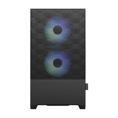 Fractal Design Pop Mini Air RGB (Black TG) Gaming Case w/ Clear Glass Window, Micro ATX, Hexagonal Mesh Front, 3 RGB Fans & ARGB Controller - X-Case.co.uk Ltd