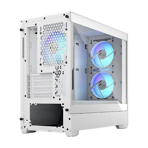 Fractal Design Pop Mini Air RGB (White TG) Gaming Case w/ Clear Glass Window, Micro ATX, Hexagonal Mesh Front, 3 RGB Fans & ARGB Controller - X-Case.co.uk Ltd