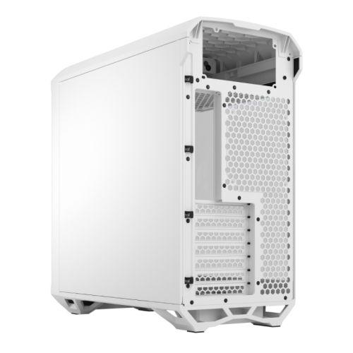 Fractal Design Torrent Compact (White TG) Gaming Case w/ Clear Glass Window, E-ATX, 2 Fans, Fan Hub, RGB Strip on PSU Shroud, Front Grille, USB-C - X-Case.co.uk Ltd