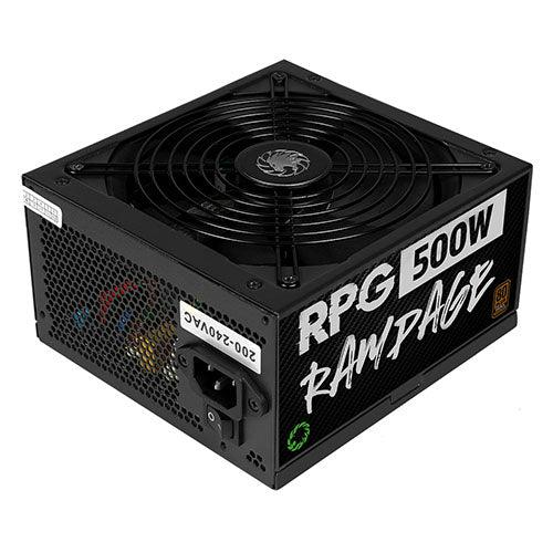 GameMax 500W RPG Rampage PSU, Fully Wired, Silent Fan, 80+ Bronze, Flat Black Cables, Power Lead Not Included - X-Case.co.uk Ltd