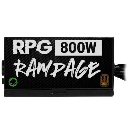 GameMax 800W RPG Rampage PSU, Full Wired, Ultra Silent Fan, 80+ Bronze, Flat Black Cables - X-Case.co.uk Ltd