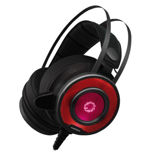 GameMax G200 7-Colour LED Gaming Headset, USB & 3.5mm Jack, Noise Cancellation, 50mm Drivers, Audio Adapter for Phones - X-Case.co.uk Ltd