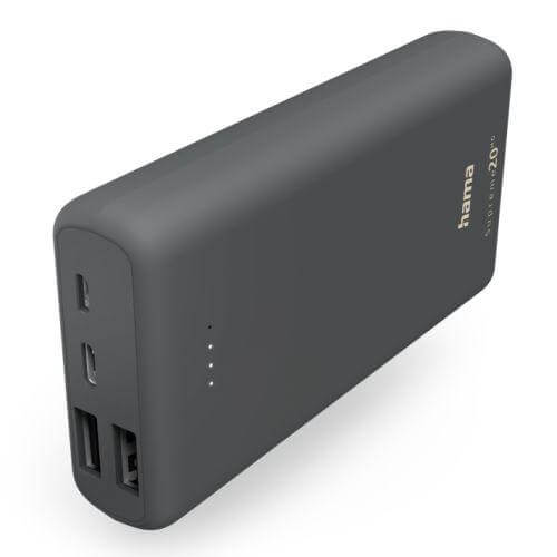 Hama Supreme 20HD 20000mAh Powerbank, 2x USB-A & 1x USB-C Outputs - X-Case.co.uk Ltd