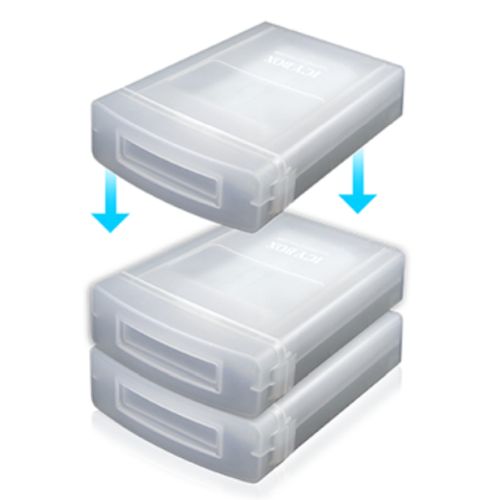 Icy Box (IB-AC602A) 3.5" Hard Drive Anti-Shock Protective Box, Fall/Dust/Splash Protection, Stackable - X-Case.co.uk Ltd