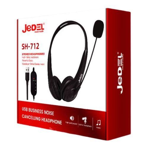 Jedel SH-712 USB Headset with Boom Microphone, In-line Controls - X-Case.co.uk Ltd