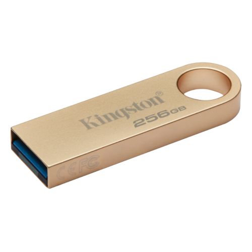 Kingston 256GB DataTraveler SE9 G3 Memory Pen, USB 3.2 Gen1 Type-A, Metal Gold Casing - X-Case.co.uk Ltd