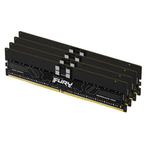 Kingston Fury Renegade Pro EXPO 128GB Kit (4 x 32GB), DDR5, 6400MT/s, CL32, Overclockable, ECC, AMD EXPO, RDIMM Server-Class Memory - X-Case