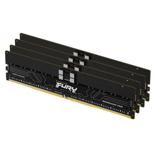 Kingston Fury Renegade Pro XMP 128GB Kit (4 x 32GB), DDR5, 6800MT/s, CL34, Overclockable, ECC, Intel XMP, RDIMM Server-Class Memory - X-Case