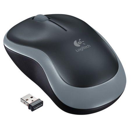 Logitech M185 Wireless Notebook Mouse, USB Nano Receiver, Black/Grey - X-Case.co.uk Ltd