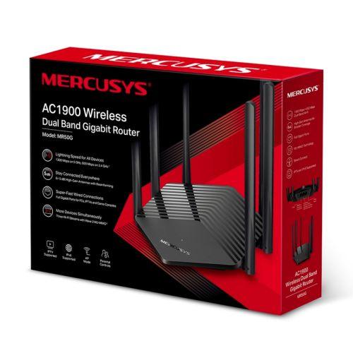 Mercusys (MR50G) AC1900 (600+1300) Wireless Dual Band GB Cable Router, MU-MIMO, 6 Antennas - X-Case.co.uk Ltd