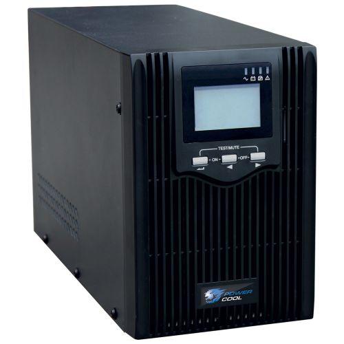 Powercool 2000VA Smart UPS, 1600W, LCD Display, 2 x UK Plug, 2 x RJ45, 3 x IEC, USB - X-Case.co.uk Ltd