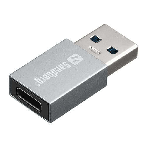 Sandberg USB 3.1 Gen1 Type-A Male to USB Type-C Female Converter Dongle, Aluminium - X-Case