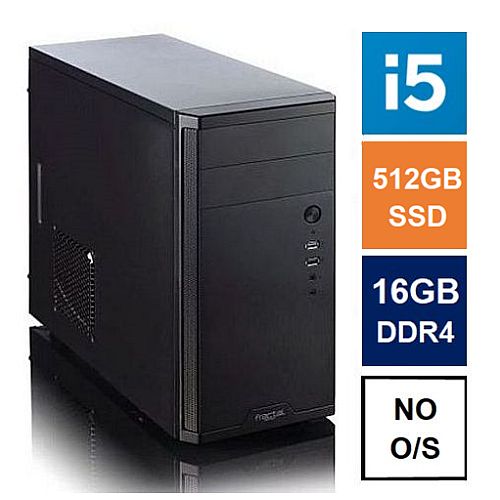 Spire MATX Tower PC, Fractal Core 1100 Case, i5-11400, 16GB 3200MHz, 512GB SSD, Bequiet 450W, No Optical, KB & Mouse, No Operating System - X-Case.co.uk Ltd