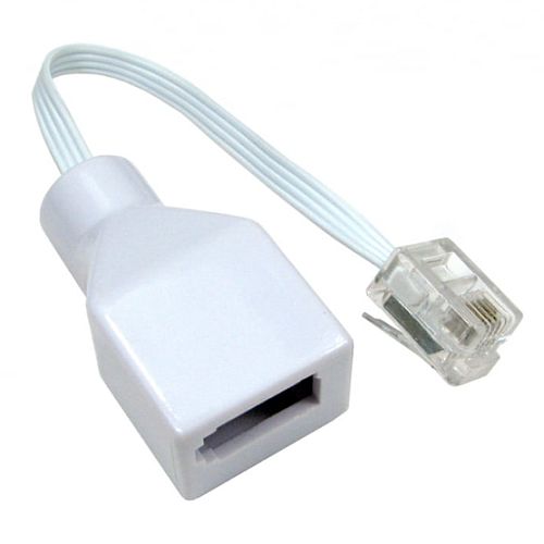 Spire RJ11 Male to BT Female Adapter, Gold Flashed Contacts, 15cm - X-Case.co.uk Ltd