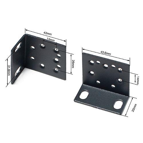 TP-LINK 19-inch Switch Rack Mount Bracket Kit, Metal, Screws - X-Case.co.uk Ltd