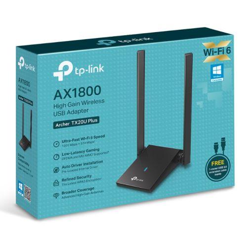 TP-LINK (Archer TX20U Plus) AX1800 Dual Antennas High Gain Wi-Fi 6 USB Adapter, USB 3.0, MU-MIMO, OFDMA - X-Case.co.uk Ltd