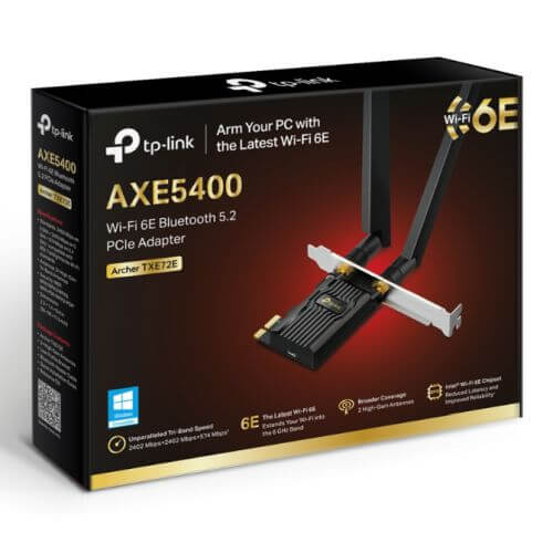 TP-LINK (Archer TXE72E) AXE5400 Wi-Fi 6E Tri-Band PCI Express Adapter, Bluetooth 5.3 - X-Case.co.uk Ltd