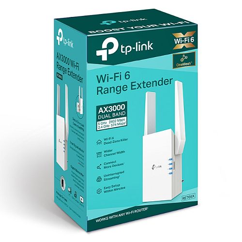 TP-LINK (RE705X) AX3000 Dual Band Mesh Wi-Fi 6 Range Extender, External Antennas, EasyMesh Compatible, AP Mode, App Control - X-Case.co.uk Ltd