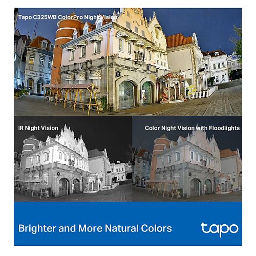 TP-LINK (TAPO C325WB) Outdoor Security Wi-Fi Camera, Wired/Wireless, 2K QHD 4MP, ColorPro Night Vision, Person/Animal/Vehicle Detection, Motion Detection - X-Case.co.uk Ltd
