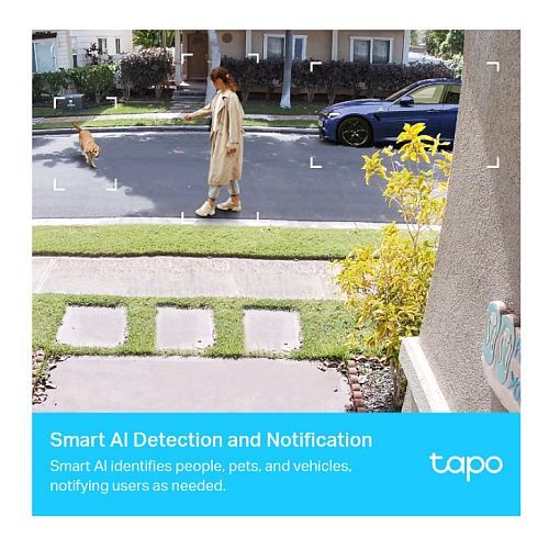 TP-LINK (TAPO C420S1) Smart Wire-Free Security 2K QHD Outdoor 1-Camera System, 180-Day Battery, Colour Night Vision, AI Detection, Alarms, 2-Way Audio, Tapo H200 Hub Included - X-Case.co.uk Ltd