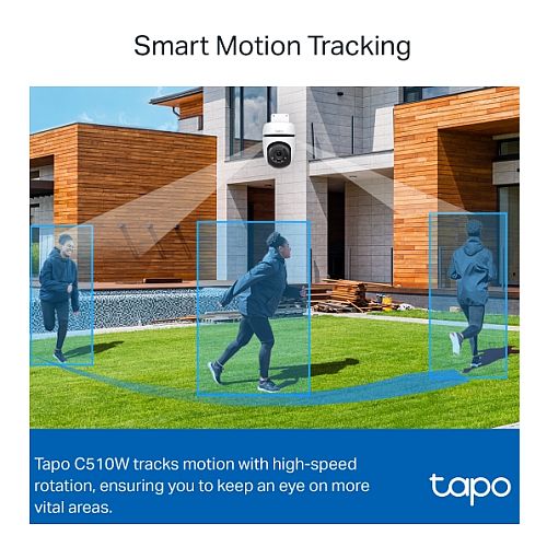 TP-LINK (TAPO C510W) Outdoor Pan/Tilt 2K Security Wi-Fi Camera, 360°, Smart AI Detection, Motion Tracking, Customisable Alarm & Light, 2-Way Audio - X-Case.co.uk Ltd