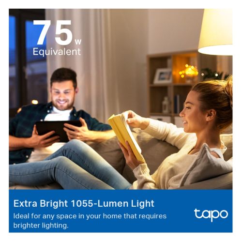 TP-LINK (TAPO L535B) Smart Multicolour Wi-Fi Light Bulb, Extra Bright, Matter-Certified, Dimmable, App/Voice Control, Bayonet Fitting - X-Case.co.uk Ltd
