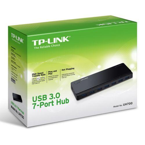TP-LINK (UH700) External 7-Port USB 3.0 Hub, Hot Plugging - X-Case.co.uk Ltd