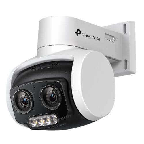 TP-LINK (VIGI C540V) VIGI 4MP Outdoor Full-Colour Dual-Lens Varifocal Pan Tilt Network Camera, PoE, 3x Zoom, Human & Vehicle Classification, H.265+ - X-Case.co.uk Ltd
