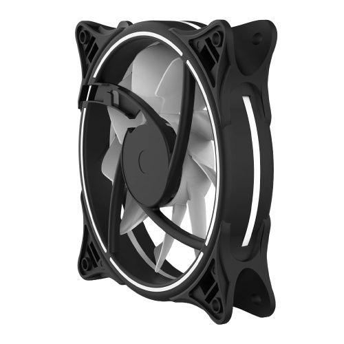Vida Infinity01 12cm ARGB Dual Ring Case Fan, Hydraulic Bearing, Infinity Mirror Effect, 1200 RPM, Black - X-Case.co.uk Ltd